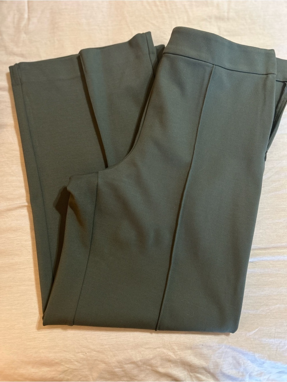 Ann Taylor Petite Olive Green Ponte Trousers